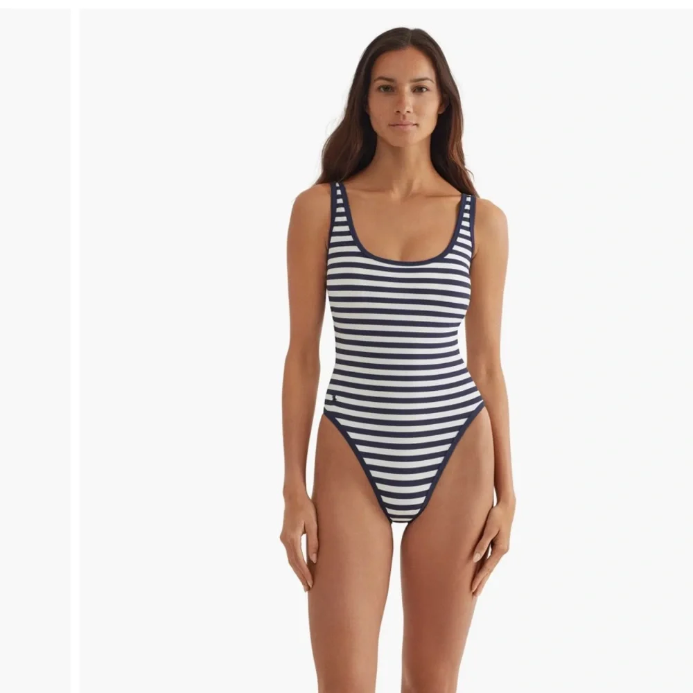 Polo Ralph Lauren Stripe Scoop One-Piece Swimsuit